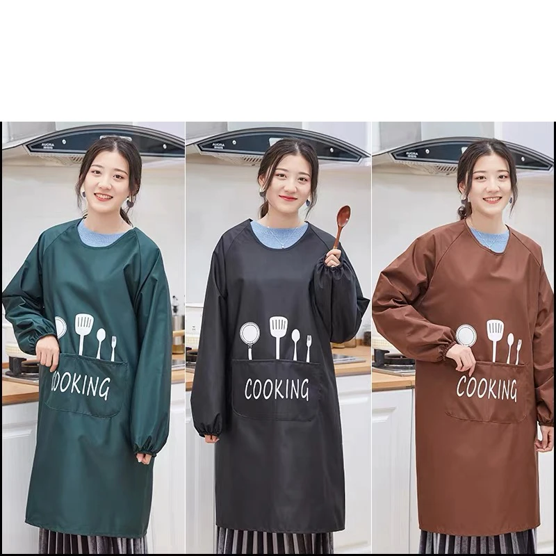 

Full encirclement Kitchen Aprons Household cleaning apron Women Men Restaurant Cooking Barbecue Overalls Bibs kitchen apron