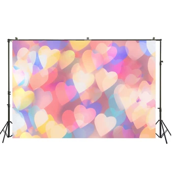 

HUAYI glowing loving background the valentine's day party back drop wedding photo photography back drop decoration xt- 6462