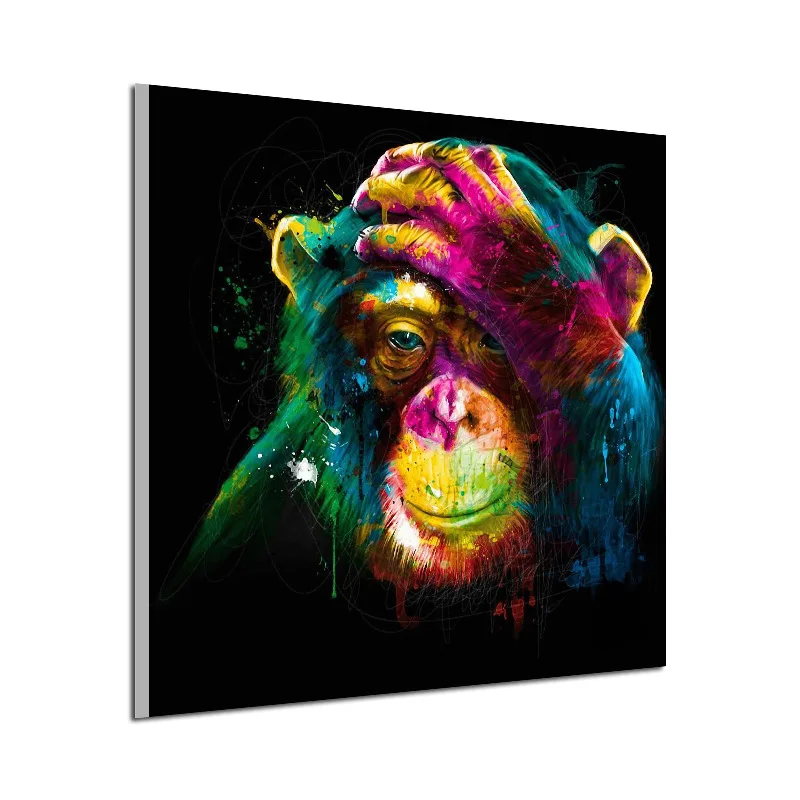 

Colorful Gorilla Spray Painting Restaurant Art Decoration Wall Painting Cross Border Hot Sales Decoration Painting Canvas a Gene