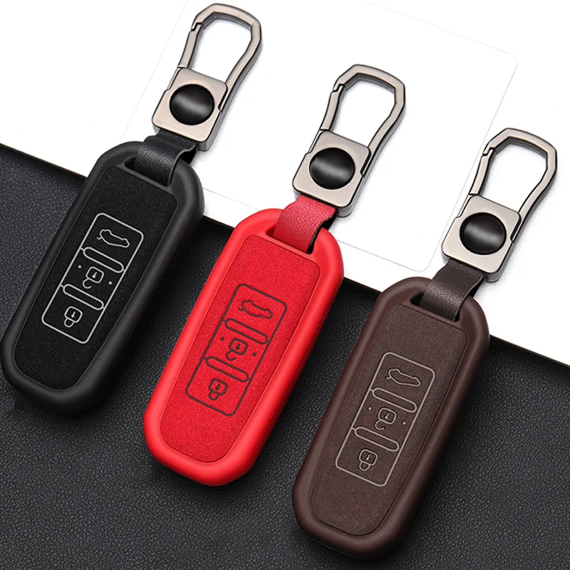 

Tpu Suede Flip Fur Car Key Case Cover For Baojun 510 730 360 560 RS-5 530 630 Keychain Protective Accessories