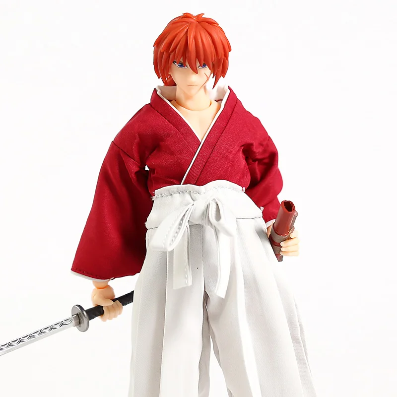 Rurouni Kenshin Himura Kenshin ПВХ фигурка Коллекционная модель игрушки(настоящая одежда