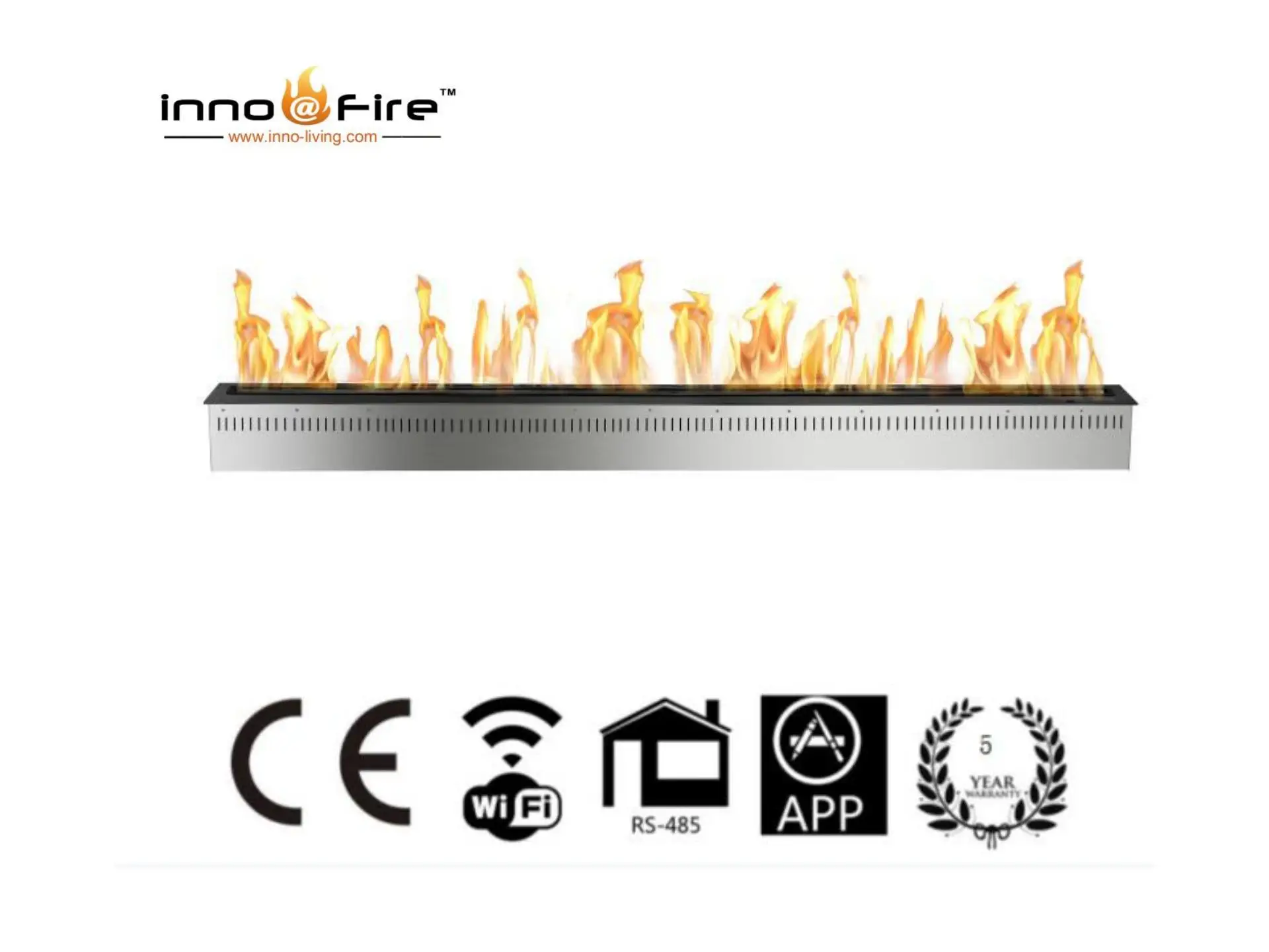 Chimenea eléctrica Inno Fire, 21 pulgadas, 72 pulgadas