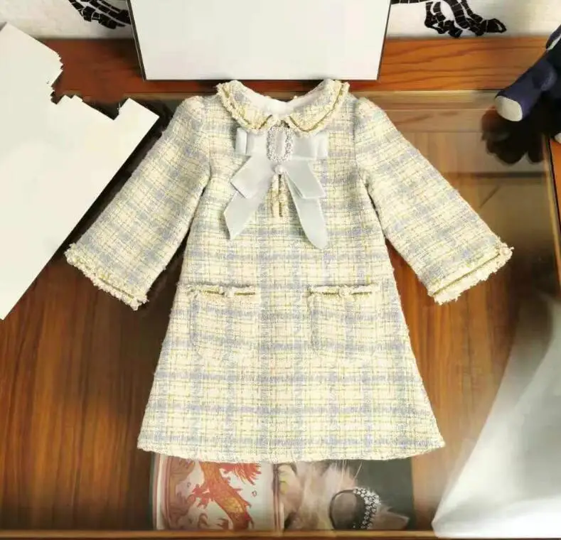 Хорошее качество Детские платья Размеры 100 110 120 130 140 150 см платья для девочек Рождественская одежда для детей