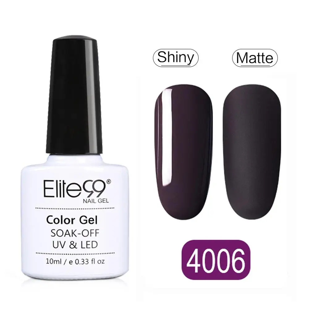 4006 Elite99 матовый цветной УФ-гель для ногтей 10 мл чистый отмачиваемый лак для ногтей УФ гель лак верхняя основа лак Лучший лак гель - Цвет: 4006