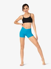 Calções de dança de lycra elastano para a equipe básica dançarinos bottoms icostumes meninas bicicleta shorts com v cintura dança para dancewear