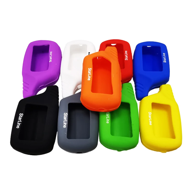 Key Case Cover Key Case 1 Pcs Starline B9 B6 A91 A61 Keychain Silicone Cover Key Case For Starline B91 Car Alarm Remote Controller LCD Transmitter