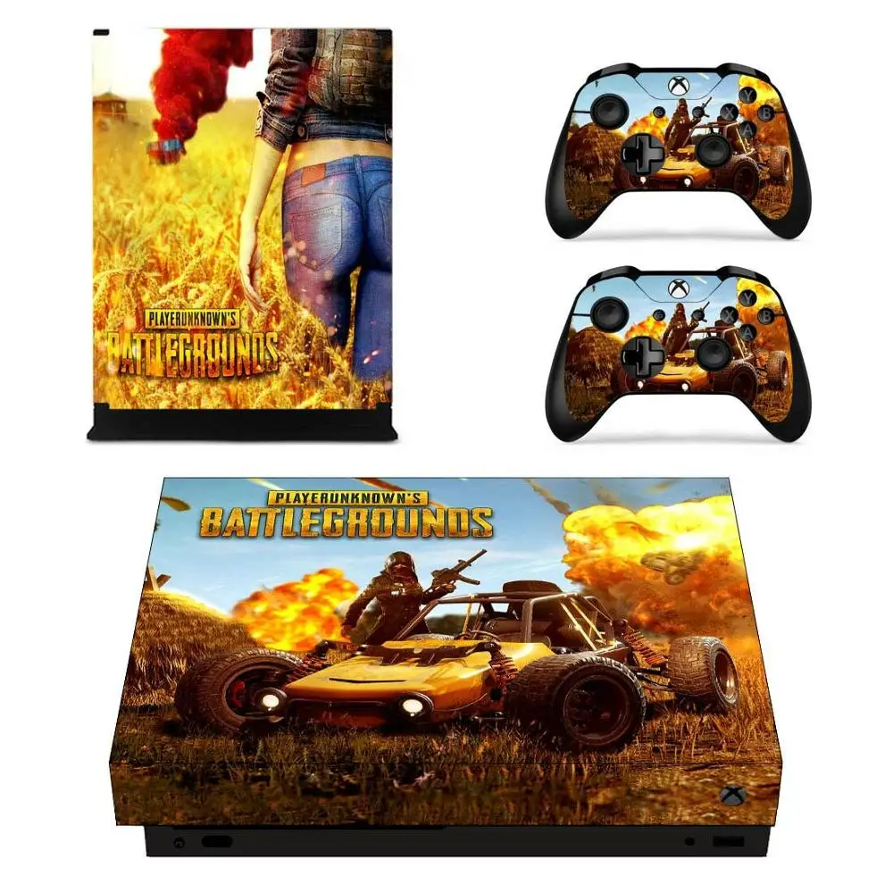 YSX1X2048 Игра PUBG полное покрытие кожи консоли и наклейка на контроллер для Xbox One X кожи наклейки Винил - Цвет: YSX1X2048