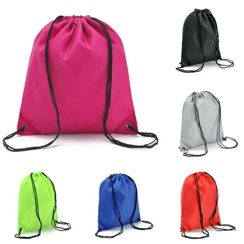 7ColorsSimpleSolidColorDrawstringBagsSportsWaterproofBackpack