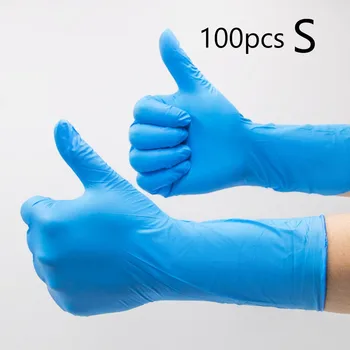 

100 Pcs 12 Inch Latex Rubber Gloves Disposable Housework Non-Slip Waterproof Food Gloves Rubber Garden Nitrile Cleaning Gloves