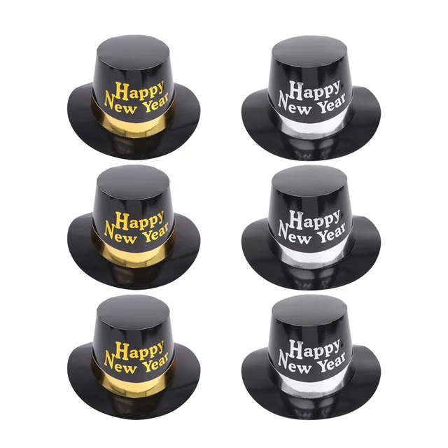 3pcs Party Happy New Year Letter Tophat cappelli di carta decorazioni  copricapo Creative bomboniere per Cosplay Party (lettera gialla)|Party  Hats| - AliExpress
