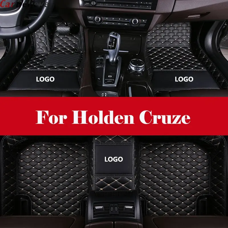 

Embroidery LOGO Custom Leather car floor Foot mat waterproof car accessories styling For Holden Cruze