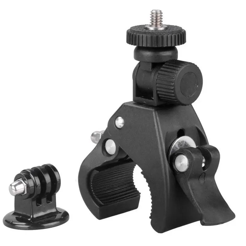 

Motorcycle Bike Handlebar Clamp Mount with 1/4" Screw Tripod Head for Gopro Hero 7 6 5 4 Session AKASO DJI Osmo Action Camera
