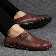 Новинка; Мужская прогулочная обувь; мужские уличные кроссовки; дышащая мужская обувь из натуральной кожи; модельная офисная деловая Мужская обувь для вождения