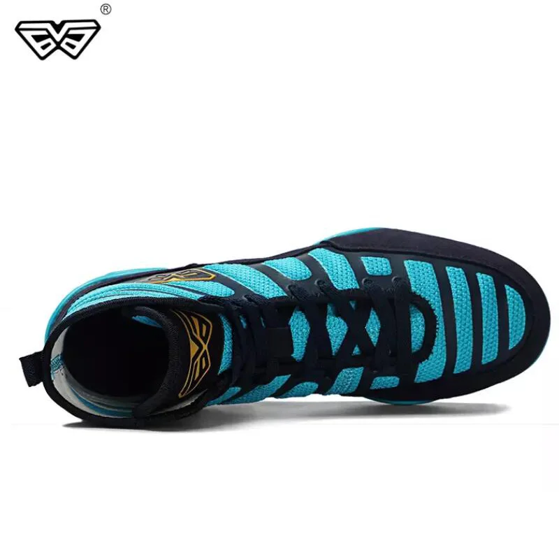 New Men Professional Boxing Wrestling Shoes Rubber Outsole Breathable Combat Sneakers Lace-up Training Fighting Boots