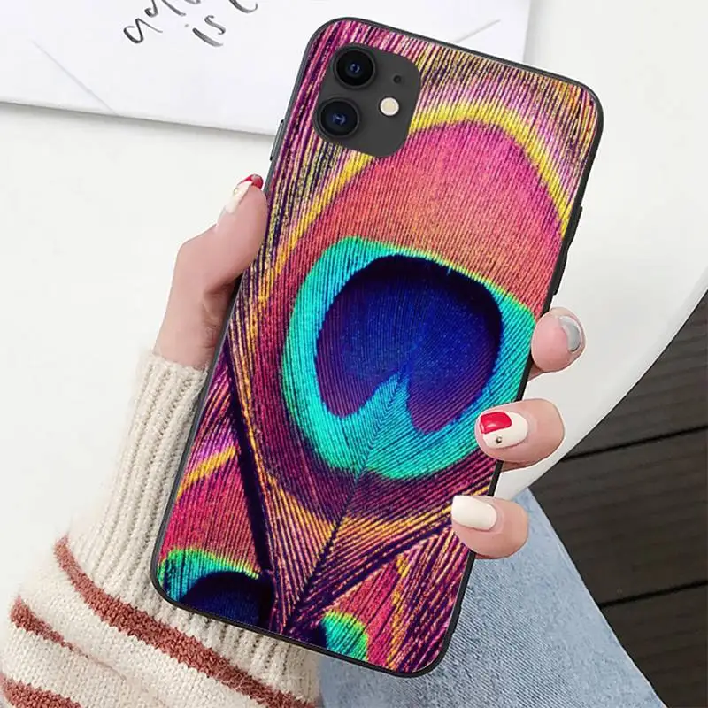 YNDFCNB peacock feather Phone Case for iPhone 11 12 pro XS MAX 8 7 6 6S Plus X 5S SE 2020 XR cover YNDFCNB peacock feather Phone Case for iPhone 11 12 pro XS MAX 8 7 6 6S Plus X 5S SE 2020 XR cover