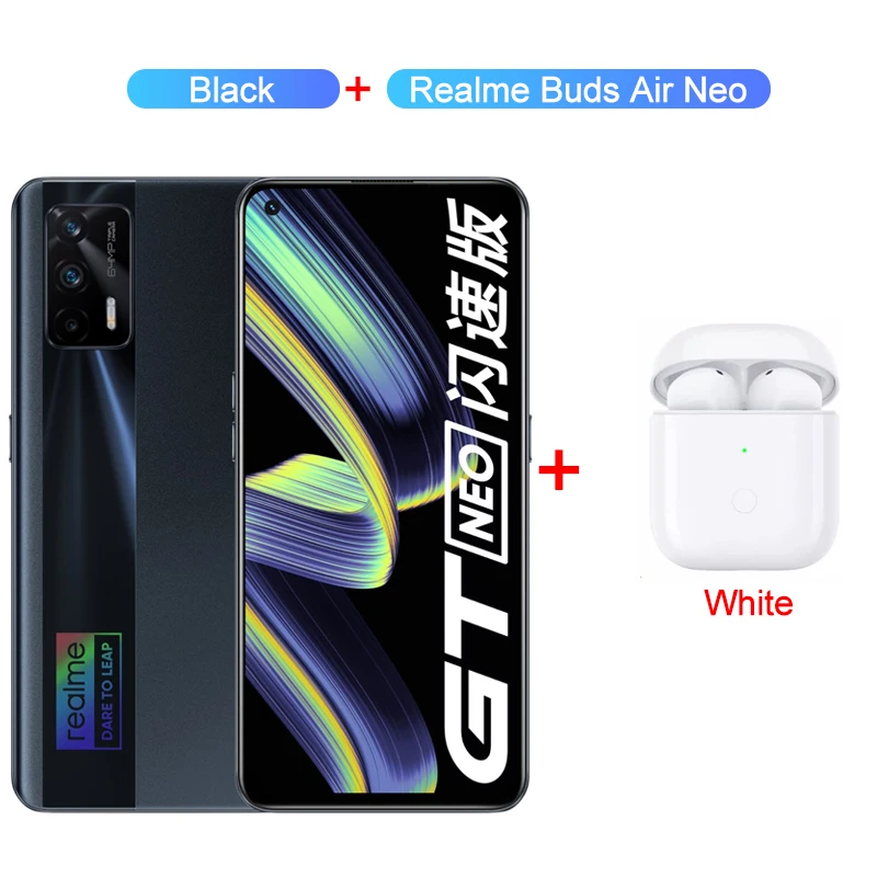 Realme Android Smartphone GT Neo Flash Edition 5G NFC Mobile Phone 6.43" Dimensity 1200 Octa Core 64MP 65W Fast Charge Cellphone 8gb ram 8GB RAM