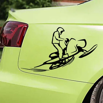 

Free shipping Snow Riding Auto Sticker Vinyl Car Stickers Cool Car Window Decor Hot Selling