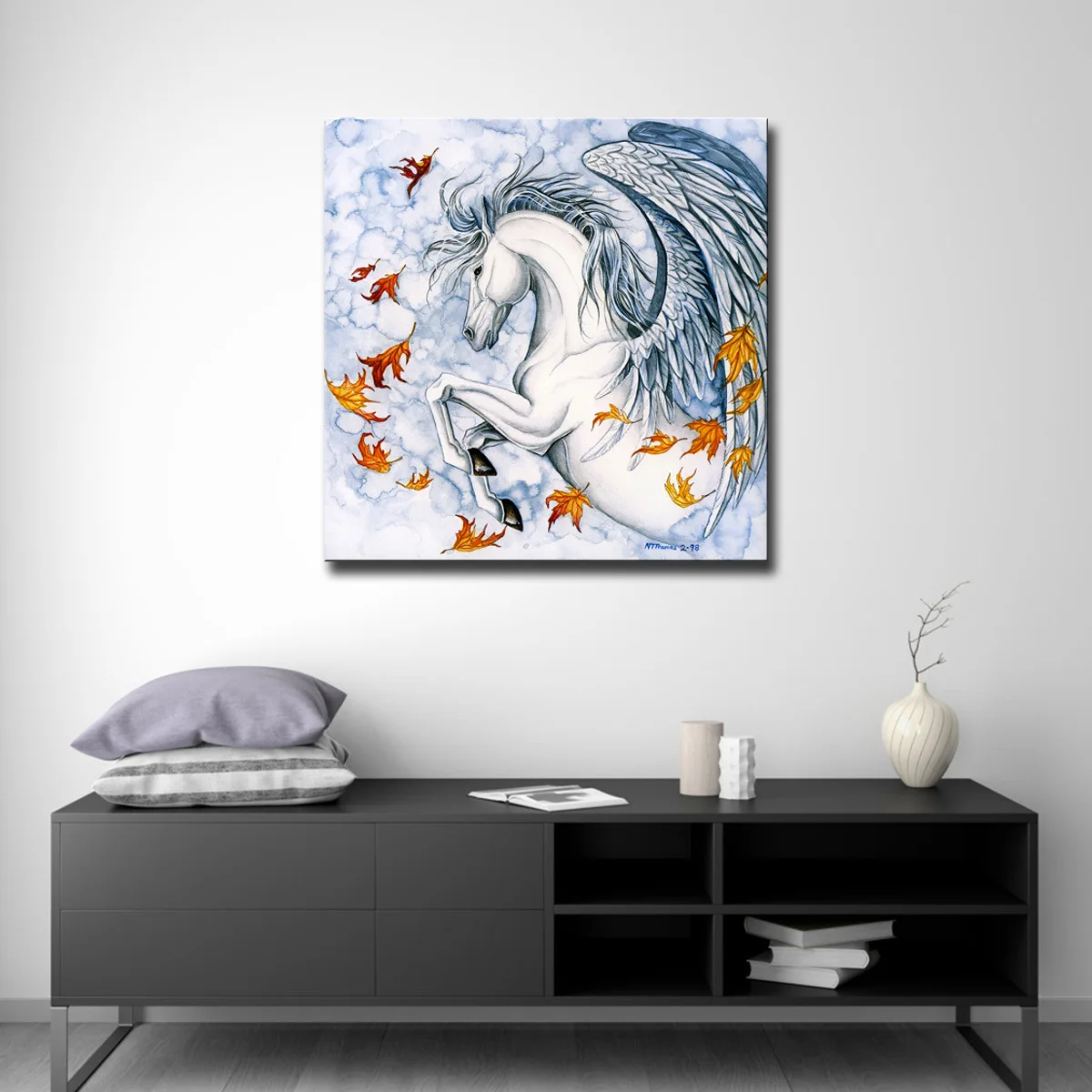 

Modern Wall Art Animal Thomas Pegasus Maple Leaf Home Decoration Oil Painting
