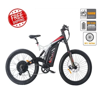 

AOSTIRMOTOR Electric Mountain Bike Fat Tire Electric Bicycle Beach Cruiser Snow Bike 1500W EBike 48V 14.5AH Lithium Battery