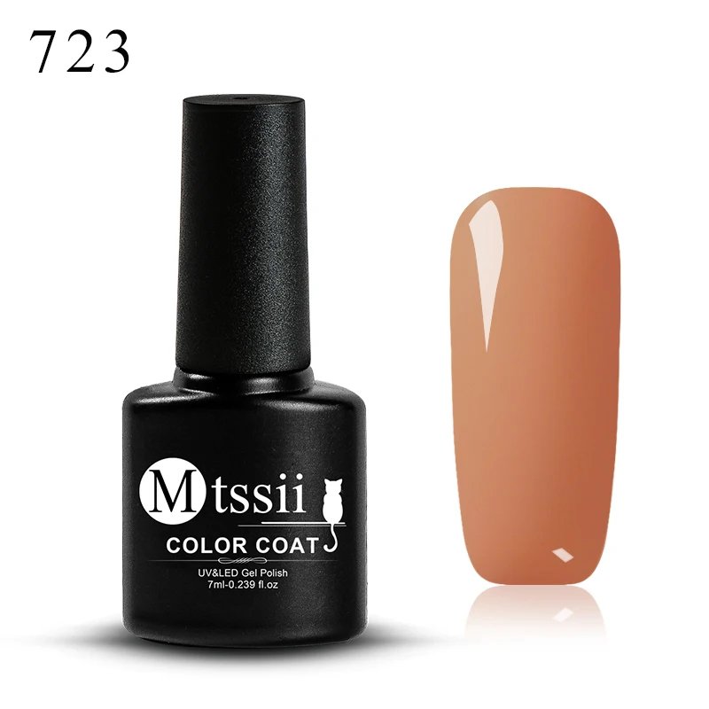 Mtssii 7ml Color Nail Gel Polish Manicure Semi Permanent Base Top Coat UV LED Nails Gel Varnish Soak Off Nail Art Manicure Gel - Color: W2750