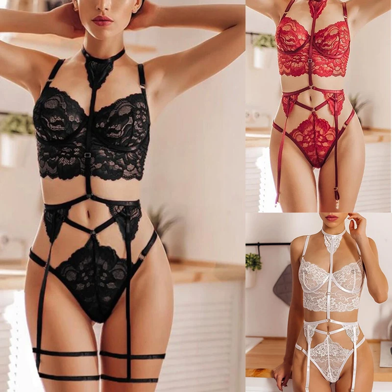 Bra And Panty Plus Size Underwear Women Push Up Top See Through Sexy Lingerie Set Transparent Thongs Intimates Accessories 18 bra panty sets