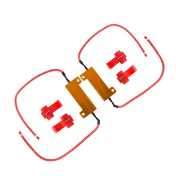 

2xLED Decoder Aluminum Shell Resistance 50W6R Fault Elimination Anti-alarm Steering Flashing Light Anti-strobe Car Accessories