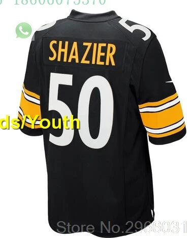 Качественная детская одежда ben roethlisberger 7 Le'Veon Bell 26 Antonio коричневый 84 T.J. Ватт 90 Джерси Питтсбург - Цвет: for kids youth