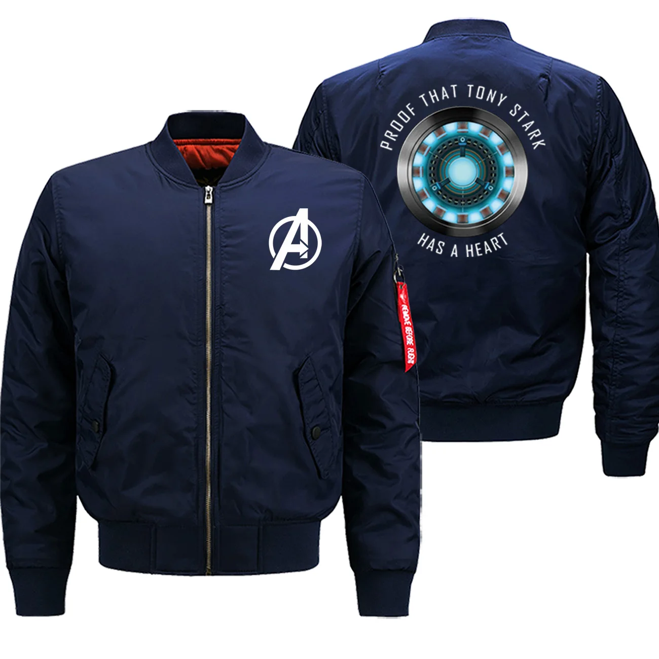 The Avengers Coat Iron Man Men's Bomber Jacket Tony Stark Motorcycle Coat Men Autumn Warm Casual Pilot Jackets Mens Streetwear