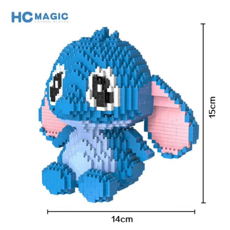 

HC 9041 1710Pcs Classic Anime Series Stitch Cartoon DIY Magic Blocks Diamonds Building Block Toys Christmas Gift For Children