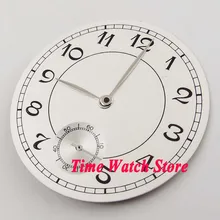 38,9 мм белый циферблат серебряные стрелки подходят для 6498 часовой циферблат с стрелками 69