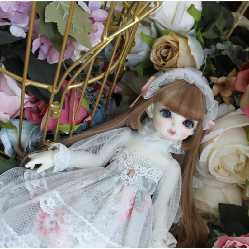 1/6 1/4 1/3 BJD платье куклы длинное платье с цветами для 1/6 1/4 1/3 BJD Blyth платье куклы аксессуары BJD платье+ повязка для волос