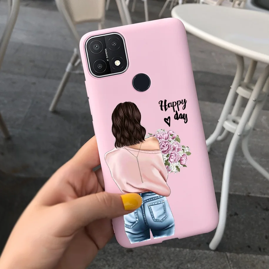 cases for oppo For Oppo A15 Case Oppo A15s Cover 6.52" Silicone Cute Daisy Sunflower Soft Back Cover For OppoA15 CPH2185 A 15 A 15s Phone Cases casing oppo Cases For OPPO