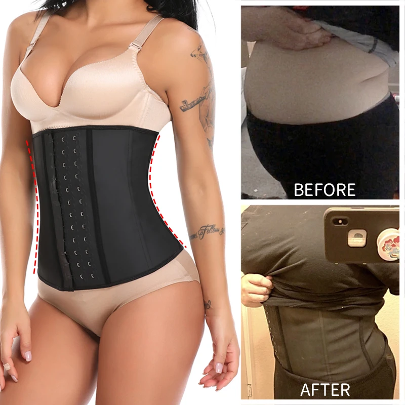 Талии тренер Body Shaper латекс корректирующий пояс для удлиненный Для женщин