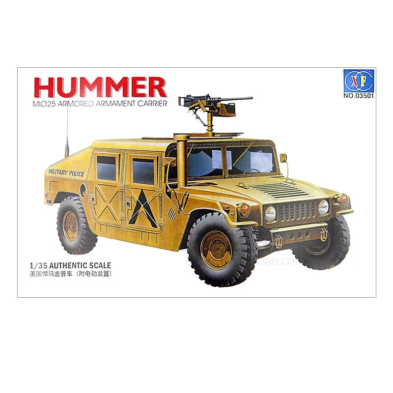 1/35 Hummer Truck Armored Carrier Assault SUV Assembled Model US Army Jeep 9