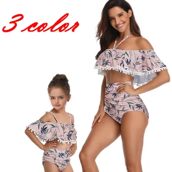 

New Girls Kids Bikini Set Bikini Sexy Women Swimwear Swimsuit Mother Daughter Child Swimming Swim Suit Beachwear Bathing Wear UK