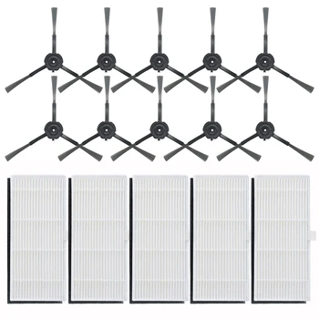 

5*Filters + 10* Side Brushes Cleaning Side Brush Filter Replacement Kit For Proscenic M7 Pro Robot Vacuum Cleaner Accessories