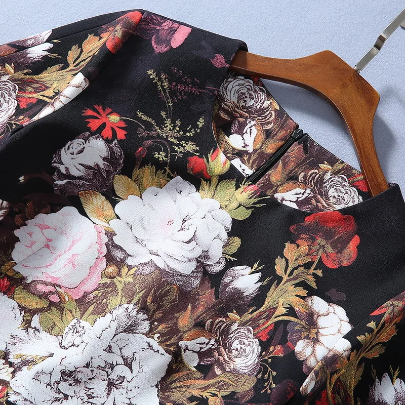 AH11124 High quality New Fashion Women Spring Dress Luxury famous Brand European Design party style dress