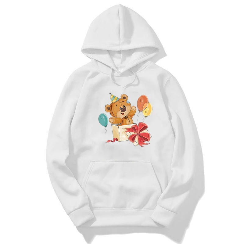 Hoodies 6 Худи для маленьких мальчиков; Модная одежда для девочек; толстовки с капюшоном в стиле Харадзюку каваи; Детские свитшоты для подростков с изображением медведя; подарок на день рождения - Цвет: Hoodies 6