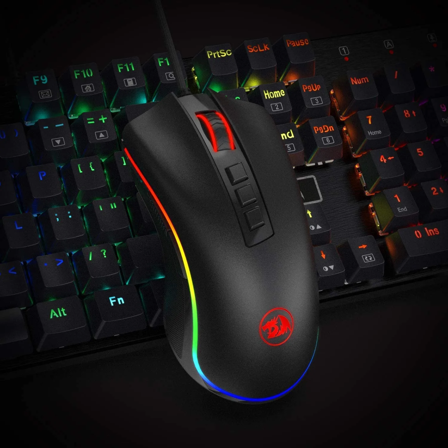 Redragon Cobra M711 Chroma Wired Gaming Mouse 16.8 Milhões de Cor Rgb Retroiluminado 10000 Dpi Botões Ópticos Led pc Lol - Imagem 6