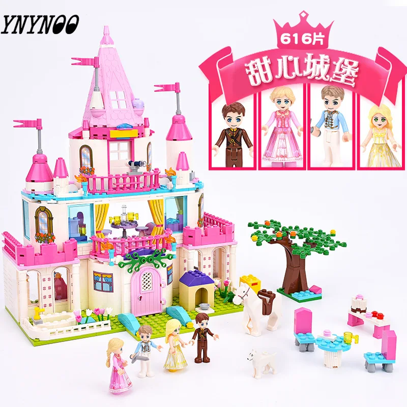 

NEW legoings Girl Friends Alice Princess Sweet Castle Royal Stud-farm Royal Carriage Outing Training Model Building Blocks Toys
