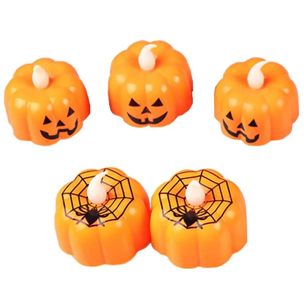 Kuulee тыквенный светильник пластиковый Хэллоуин светодиодные украшения для вечеринки электронный тыквенный светильник украшение лампа игрушка Тыква Свеча светильник