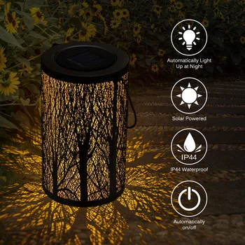 

Waterproof Solar Garden Light LED Lantern Hanging Outdoor Solar Lamp Sensitive Sensor Control Solar Powered Lamp