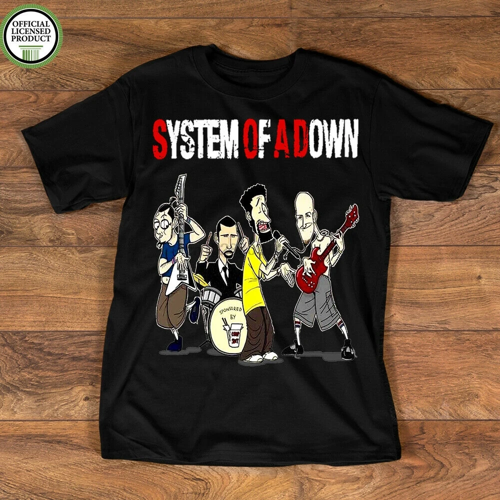 Система пуховой группы Serj Tankian Daron Malakian Shavo Odadjian Mans US shirt (1) |
