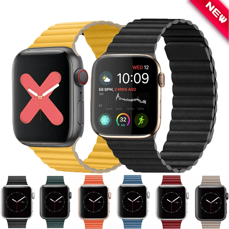 Loop-Strap Wristband Bracelet Smartwatch Iwatch-Series Magnetic Apple 40mm 42mm for 44mm