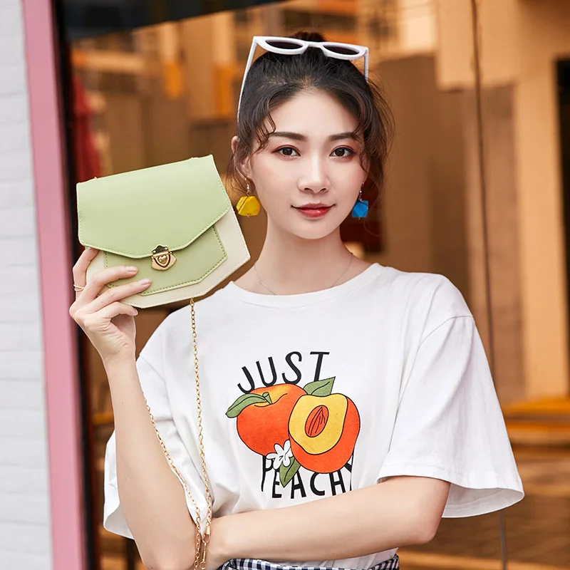 

INS New Arrival 2019 New Style Korean-style Versatile Chain Shoulder Bag Fashion Textured Ocean Small Bag