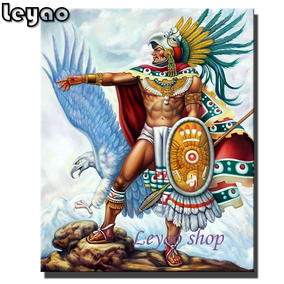 DIY 5D Diamond Painting Aztec Warrior Eagle Mexican art Cross Stitch Kit  Full Drill Embroidery Mosaic Art Picture of Rhinestaone - AliExpress Home &  Garden