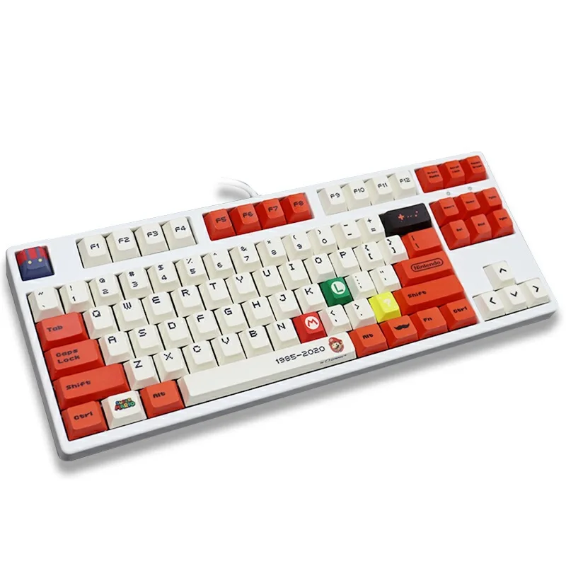 104-key Mario PBT Sublimation Keycap Mechanical Keyboard 87/104 Keycap Original Highly DIY Personalized Keycap Key Caps Covers 