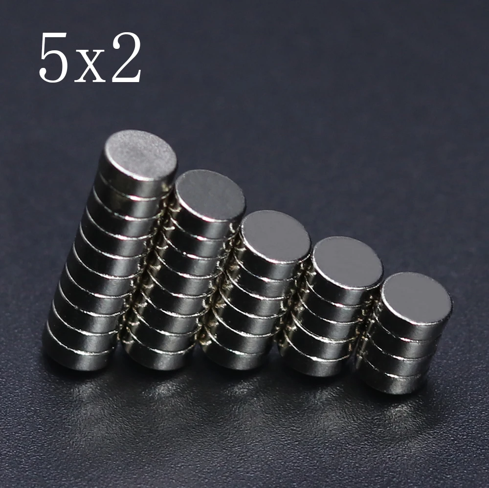 10/50/100/200 szt. 5x2 magnes neodymowy 5mm x 2mm N35 NdFeB okrągły Super mocny mocny stały magnetyczny dysk imanes 5*2