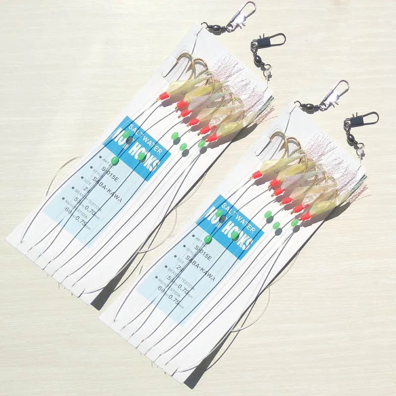 10 упаковок 8#10#12#14#16#18#20#22#24# лента для рыбной ловли морской окунь Сабики для рыбной ловли