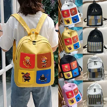 

Men Women Retro Large Rucksack Canvas Backpack Laptop Notebook School Travel Bag